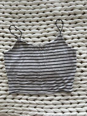 Garage Black & White Striped Spaghetti Strap Cami
